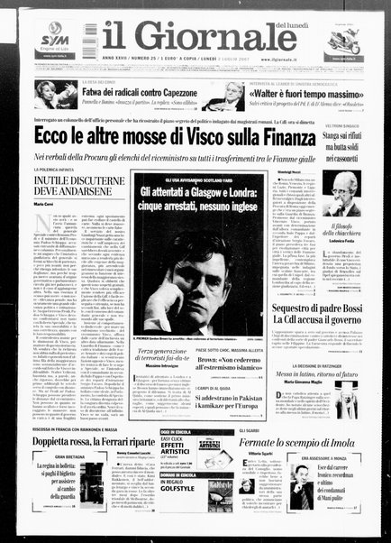 Il giornale del lunedi